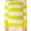 Knit Pointelle Yellow Striped Sweater