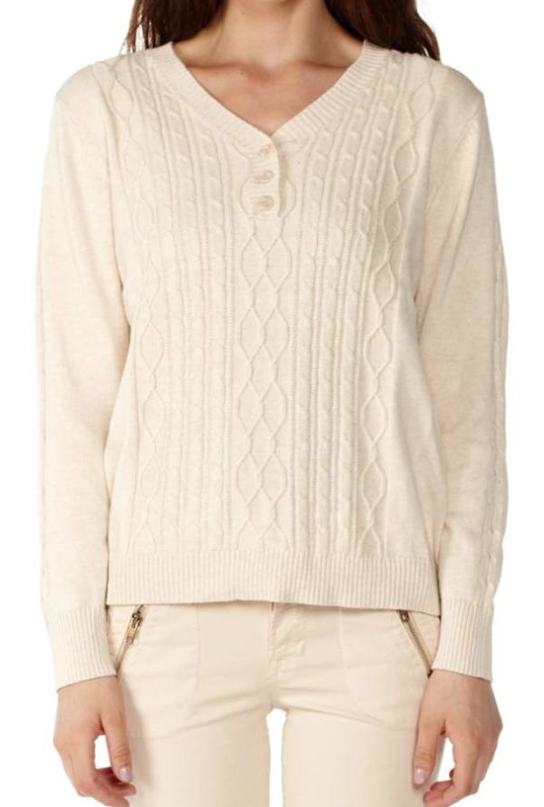 Sandy Pointelle Knit Sweater
