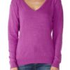 Long Sleeve Cotton Purple Sweater