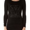 9VS Black Crew Neck Tunic
