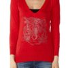 Red V-Neck Tiger’s Blood Sweater