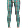 Green Plaid Microfiber Leggings