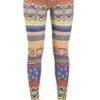 Orange and Blue Paisley Leggings
