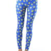 Yellow  Flowery Spotted Ankle Length Leggings