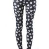 White Floral Spotted Footless Leggings
