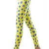 Blue Flower Spotted Footless Leggings