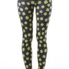 Yellow Flowery Spotted Footless Leggings