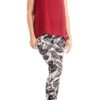 Blue Leaf Silhouette Plus Size Leggings