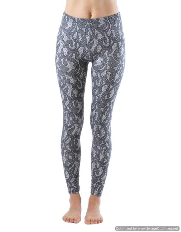 Elegant Lace Plus Size Ankle Leggings