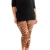 Tiger Style Ankle Length Plus Size Leggings