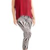 Plus Size Black & White Horizon Footless Leggings