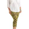 Funky Yellow Tribal Plus Size Ankle Leggings