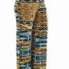 High Waist Blue Egyptian Plus Size Palazzo Pants