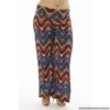 High-Waisted Chevron Plus Size Palazzo Wide Leg Pants