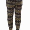 Geometric Kaleidoscope Print Plus Size Soft Pants