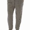 Houndstooth Print Plus Size Soft Pants