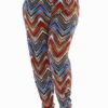 Wholesale Plus Size Ruby Chevron Print Soft Pants (Assorted Bundle 1X-2X-3X)