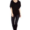 Black Flowing Angel Tunic Blouse