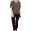 Dark Grey Flowing Angel Tunic Blouse