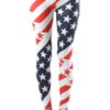 USA Olympic Style Stripe Flag Ankle Length Leggings