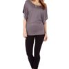 Grey Flowing Angel Tunic Blouse