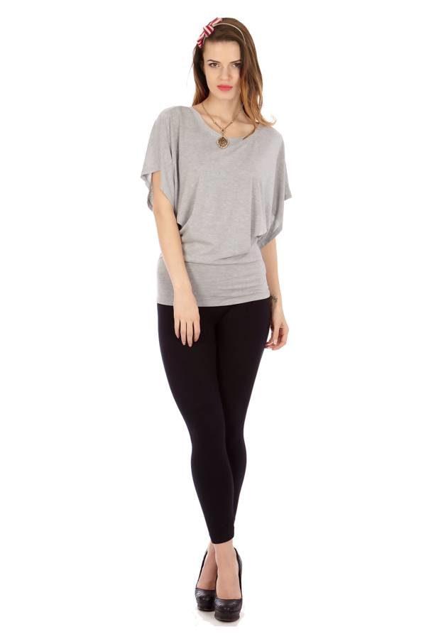 Light Grey Flowing Angel Tunic Blouse