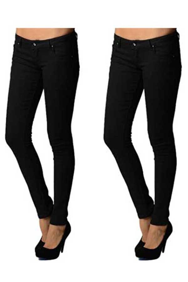 2 Pack Junior 5 Pocket Skinny Uniform Pants