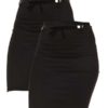 2 Pack Women's High Waist Pencil Skirt