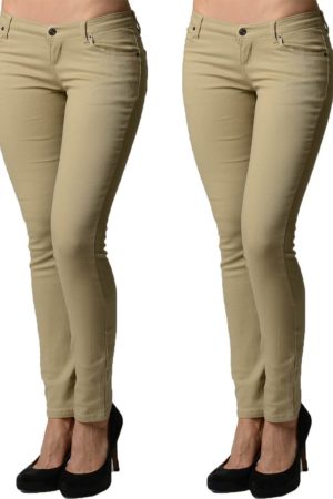 2 Pack Dinamit Juniors 5 Pocket Skinny Uniform Pants
