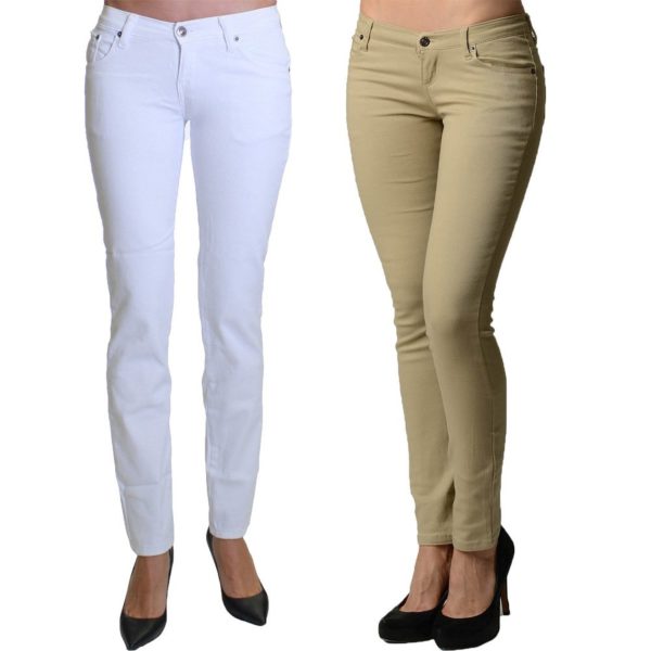 2 Pack Dinamit Juniors 5 Pocket Skinny Uniform Pants