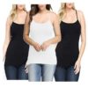 3 Pack Womens Plus Size Seamless Cami Tank Top