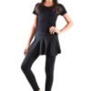 Girls Black Skirted Leggings