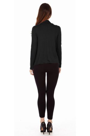Black Infinity Crisscross Cardigan Sweater