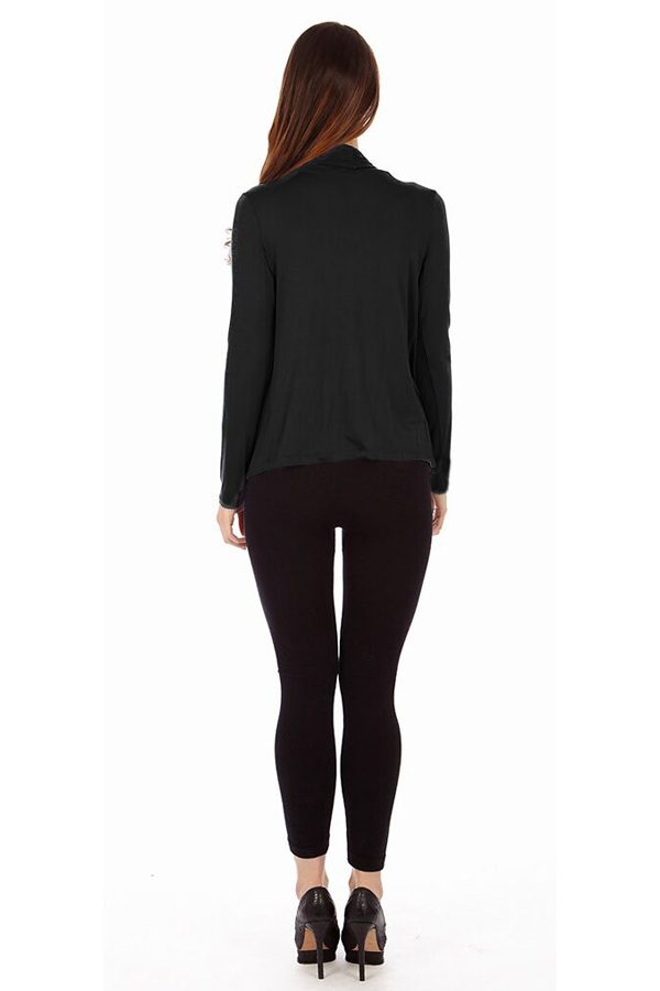 Black Infinity Crisscross Cardigan Sweater