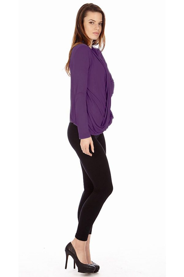 Grape Infinity Crisscross cardigan sweater