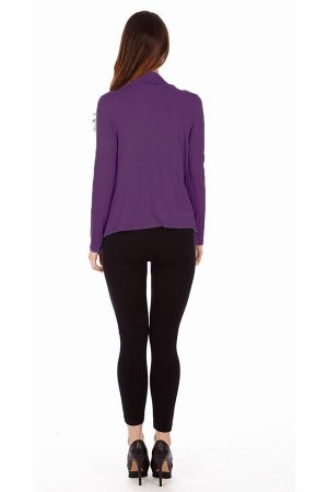 Grape Infinity Crisscross cardigan sweater