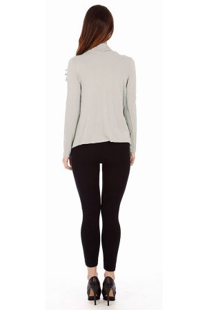 Light Heather Gray Infinity Crisscross Cardigan Sweater