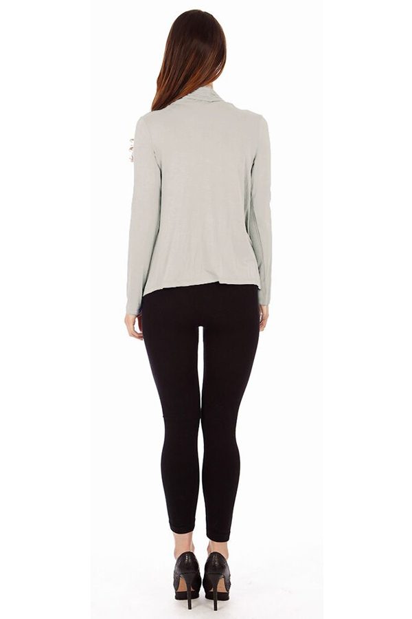 Light Heather Gray Infinity Crisscross Cardigan Sweater