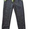 Kids Dark Grey Neon Green Heather Joggers
