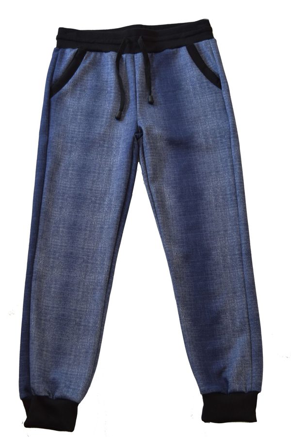 KIds Denim and Black Joggers