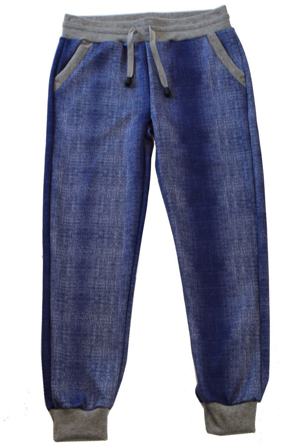 Kids Denim and Light Gray Joggers
