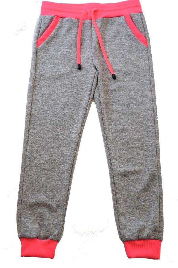 Light Grey Neon Pink Heather Joggers