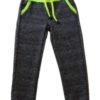Kids Neon green and black heather joggers