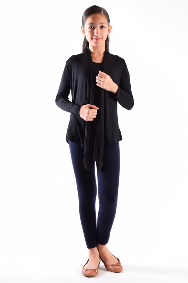 Girls Black Cardigan Sweater