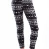 Girls Aztec Design Black Leggings