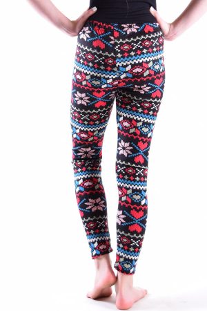 Girls Tribal Bold Heart Print Leggings